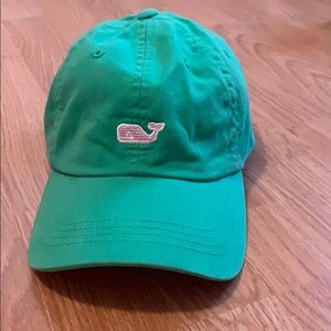 Kelly Green and Light Pink Vineyard Vines Hat